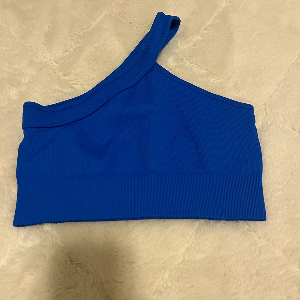 Blue One-Shoulder Women's Top
